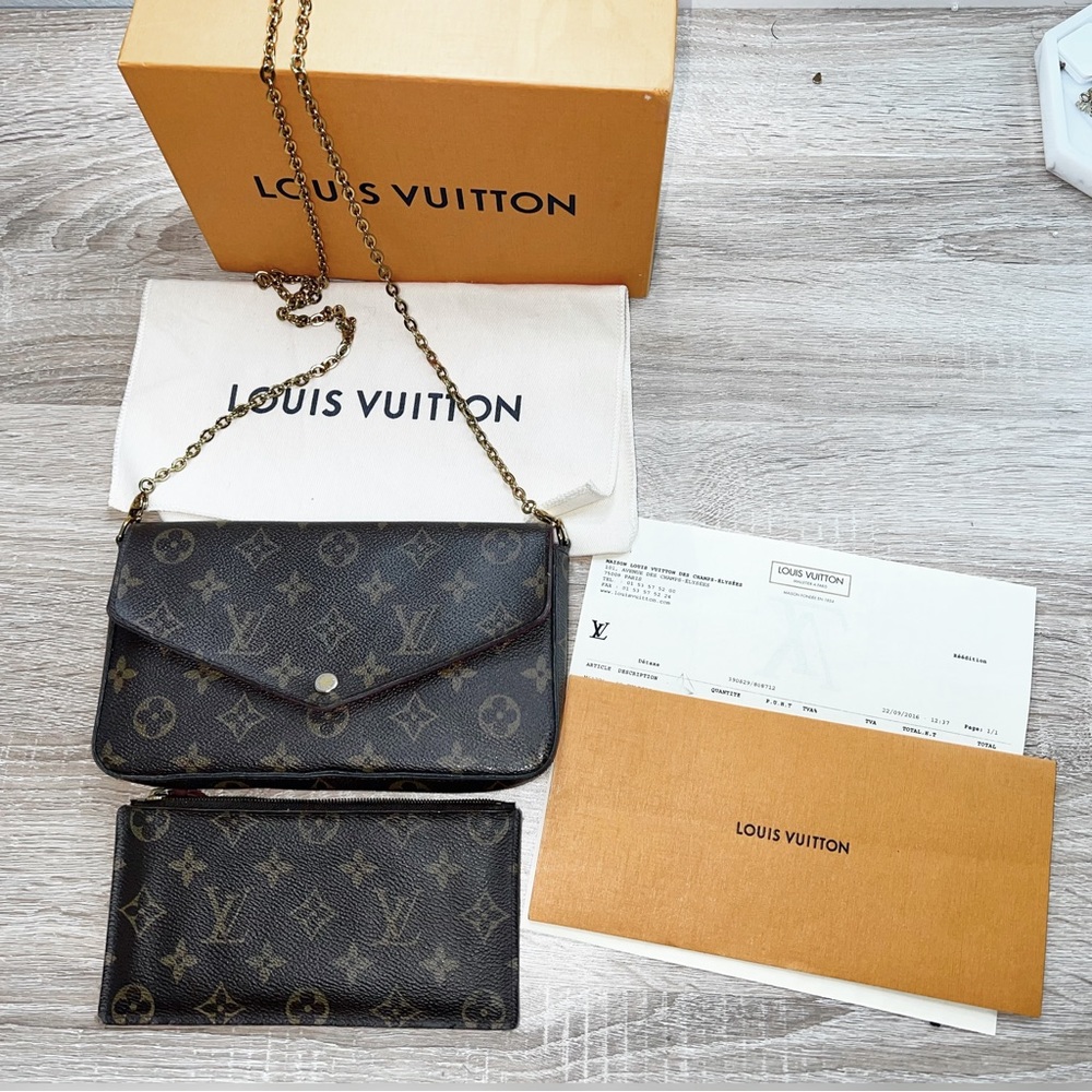 LOUIS VUITON MONOGRAM Félicie Pochette AUTHENTIC